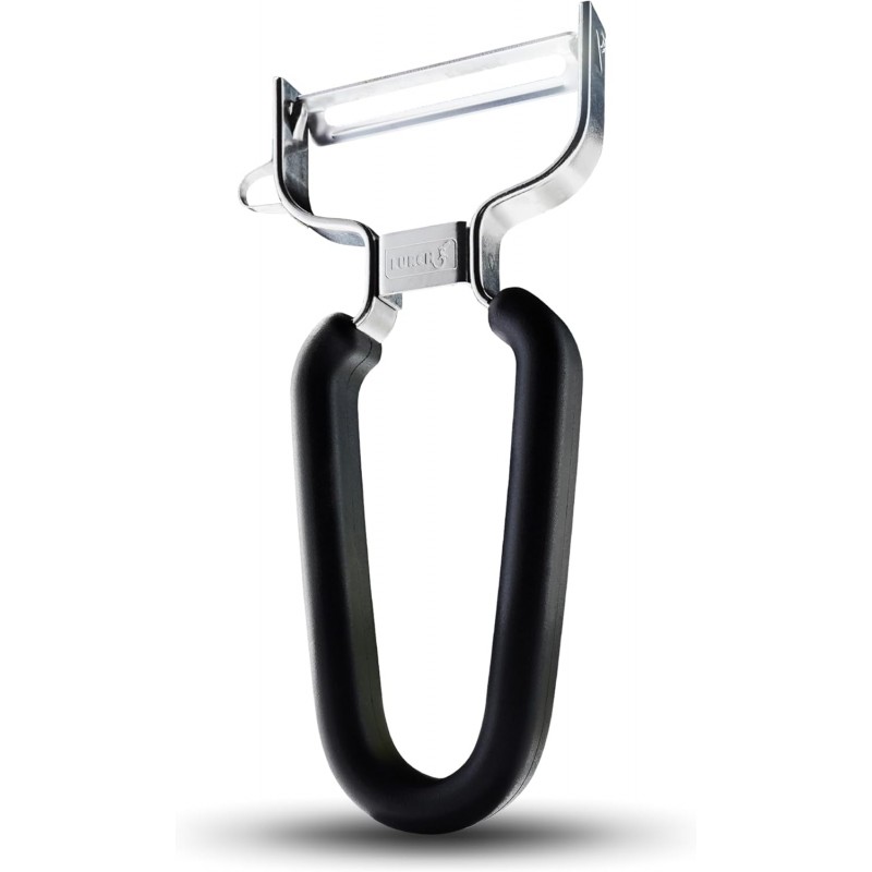 Lurch Germany Universal Ultra Sharp Stainless Steel Vegetable Y Peeler for Potatoes, All Fruits & Veggies | Non-Slip Comfortable Handle | 5.1 x 2.3 Inches / 13 cm x 6 cm - Black