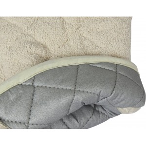 Nouvelle Legende Quilted Cotton Terry Oven Mitts for Baking, BBQ, and Cooking Protection, Heat-Resistant Gloves for Kitchen and Grill, Comfortable Grip, Machine Washable, Reusable, 17-Inch, 1 Pair