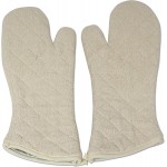 Nouvelle Legende Quilted Cotton Terry Oven Mitts for Baking, BBQ, and Cooking Protection, Heat-Resistant Gloves for Kitchen and Grill, Comfortable Grip, Machine Washable, Reusable, 17-Inch, 1 Pair