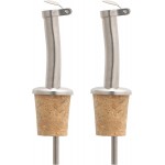 Fantes Bottle Stopper Pourers, 18/8 Stainless Steel, Set of 2, The Italian Market Original since 1906