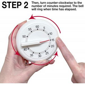 Norpro New 60 Minute Kitchen Timer With Long Ring 3.5