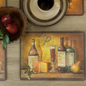Benson Mills Cork Placemats Set of 4, Thick Cork Place Mats for Kitchen and Dining Tables, Easy Clean Table Mats (12