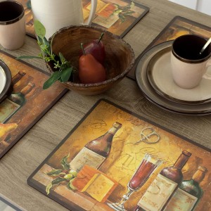 Benson Mills Cork Placemats Set of 4, Thick Cork Place Mats for Kitchen and Dining Tables, Easy Clean Table Mats (12