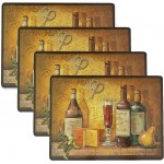 Benson Mills Cork Placemats Set of 4, Thick Cork Place Mats for Kitchen and Dining Tables, Easy Clean Table Mats (12