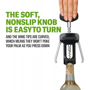 Good Cook Cork Screw Bar Tools, 11 x 4 x 2.5 inches, Black