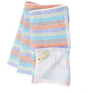 Full Circle Tidy 100% Organic Cotton Dish Cloths - Absorbent, Reusable, Kitchen Towels, Eco-Friendly, Machine Washable - Red