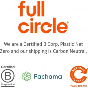 Full Circle Tidy 100% Organic Cotton Dish Cloths - Absorbent, Reusable, Kitchen Towels, Eco-Friendly, Machine Washable - Red