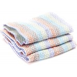 Full Circle Tidy 100% Organic Cotton Dish Cloths - Absorbent, Reusable, Kitchen Towels, Eco-Friendly, Machine Washable - Red