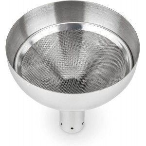 True Fountain Aerating Decanter Funnel, Red and White Wine Funnel with Mesh sediment Strainer, bar accessories, Stainless Steel, 2-Piece set