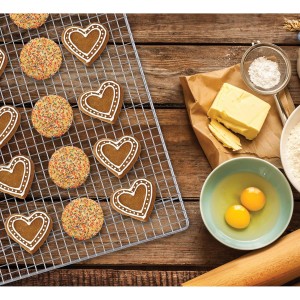 Mrs. Anderson's Baking Professional Cooling Rack, Heavy Duty Steel, Fits Half Sheet Pans, 16.5 x 11.875 x 0.625-Inches