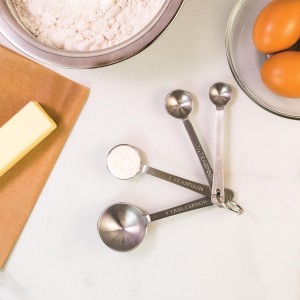 Mrs. Anderson’s Baking Measuring Spoons, Heavyweight 18/8 Stainless Steel, 4-Piece Set