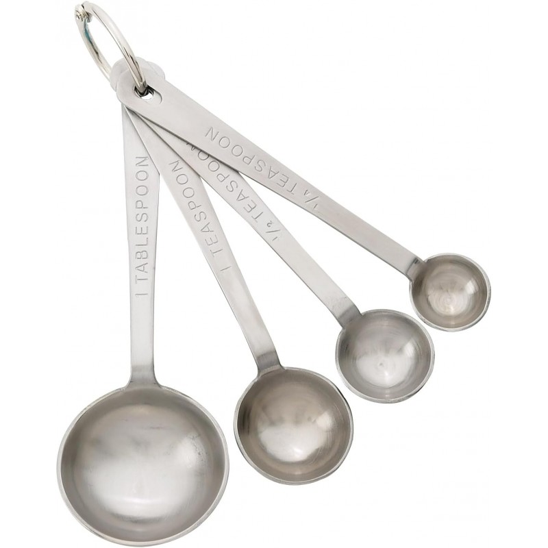 Mrs. Anderson’s Baking Measuring Spoons, Heavyweight 18/8 Stainless Steel, 4-Piece Set