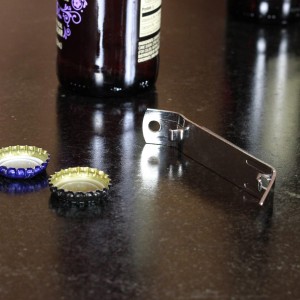 Chef Craft Select Iron Plated Bottle Opener/Can Tapper with Magnet, Pack of 2, 1, Grey