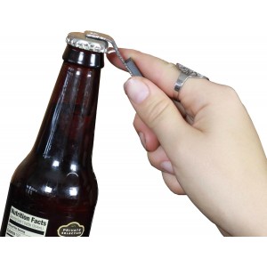 Chef Craft Select Iron Plated Bottle Opener/Can Tapper with Magnet, Pack of 2, 1, Grey