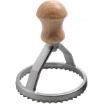 Eppicotispai Aluminum Round Ravioli Stamp with Beechwood Handle, 3-Inch