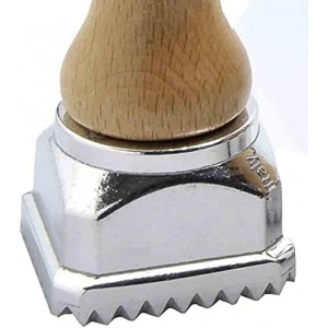 Eppicotispai Aluminum Square Ravioli Ejector Stamp with Beechwood Handle, 1-3/4-Inch