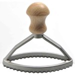 Eppicotispai 4-Inch by 2-Inch Aluminum Oval Ravioli Stamp with Beechwood Handle
