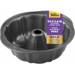 Wilton Gold Non-Stick 9.49 in Fluted Tube Cake Pan, Cold-Rolled Steel Bakeware, Made without PFAS, Packaging May Vary