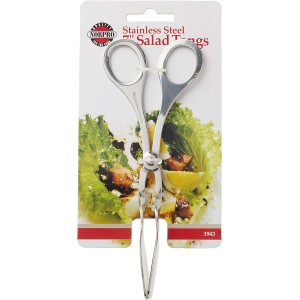 Norpro, Silver Stainless Steel Serving Tongs, 7.5 INCH