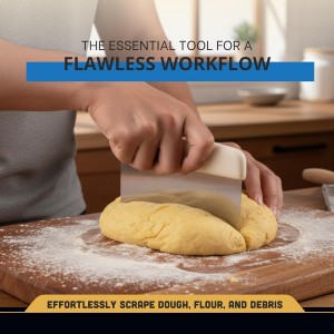 Dexter-Russell 6” x 3” Dough Cutter/Scraper – 19783, High-Carbon Stainless Steel Blade, Textured Polypropylene Handle, NSF Certified, Made in USA – Sani-Safe Series