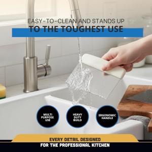 Dexter-Russell 6” x 3” Dough Cutter/Scraper – 19783, High-Carbon Stainless Steel Blade, Textured Polypropylene Handle, NSF Certified, Made in USA – Sani-Safe Series