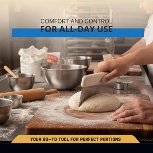 Dexter-Russell 6” x 3” Dough Cutter/Scraper – 19783, High-Carbon Stainless Steel Blade, Textured Polypropylene Handle, NSF Certified, Made in USA – Sani-Safe Series