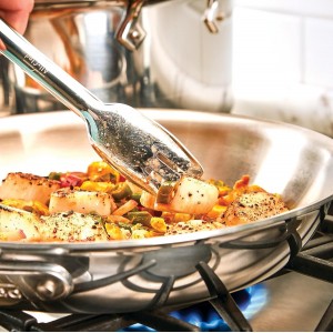 All-Clad Specialty Stainless Steel Kitchen Gadgets Serving Tongs Kitchen Tools, Kitchen Hacks Silver