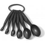 Measuring Spoons, Set of 6 , Black