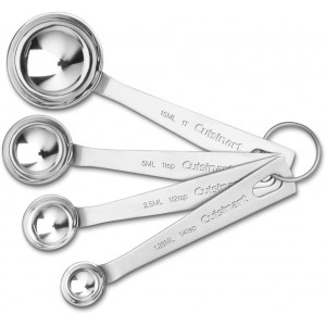 Stainless Steel Measuring Spoons, Set of 4,Silver