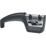 Smith’s 50101 Pull-Thru Knife & Scissor Sharpener – Black/Silver – Pull-Thru Knife Sharpener – Left & Right-Handed Scissor Sharpener – Coarse & Fine Sharpening Slots – Straight & Serrated Blades