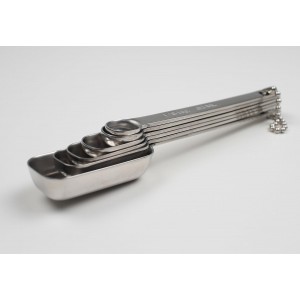 RSVP International Endurance Stainless Steel Spice Measuring Spoons, Set of 6 | 1/8 tsp to 1 Tbsp Measurements | Nest for Easy Storage | Dishwasher Safe | Dry or Liquid | Baking or Cooking