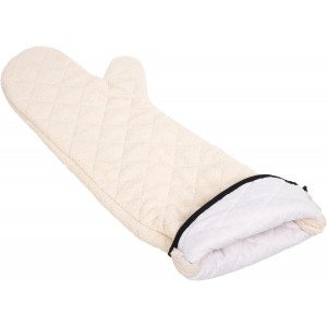 San Jamar Conventional Style Oven Mitt, Heat Resistant Pot Holder Gloves for Cooking and Baking, 24