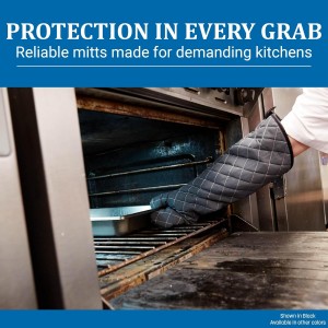 San Jamar 800FG24 BestGuard Commercial Heat Protection Up to 450° F Oven Mitts (Pair), 24
