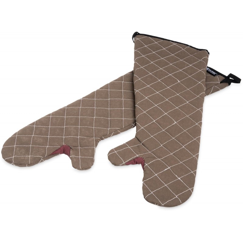 San Jamar 800FG24 BestGuard Commercial Heat Protection Up to 450° F Oven Mitts (Pair), 24