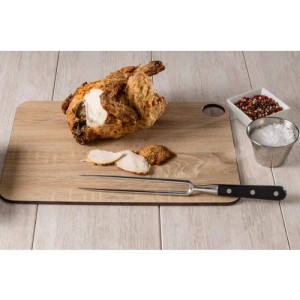 Arcos Forged Carving Fork 7 Inch Nitrum Stainless Steel. 180 mm Blade. Very useful utensil that provides absolute stability for chopping roast meat with a carving knife. Series Riviera. Color Black