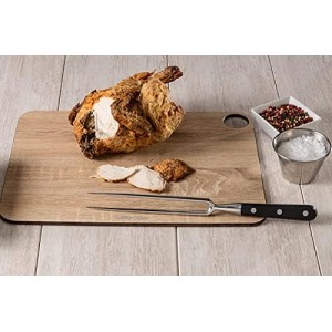 Arcos Forged Carving Fork 7 Inch Nitrum Stainless Steel. 180 mm Blade. Very useful utensil that provides absolute stability for chopping roast meat with a carving knife. Series Riviera. Color Black