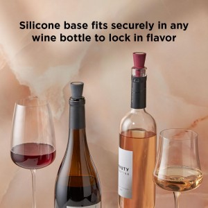 Rabbit W6121 Bottle Stoppers Set of 4, Multicolor Wine Bottle Caps to Preserve Freshness, Stylish and Durable, Perfect for Parties and Gifts