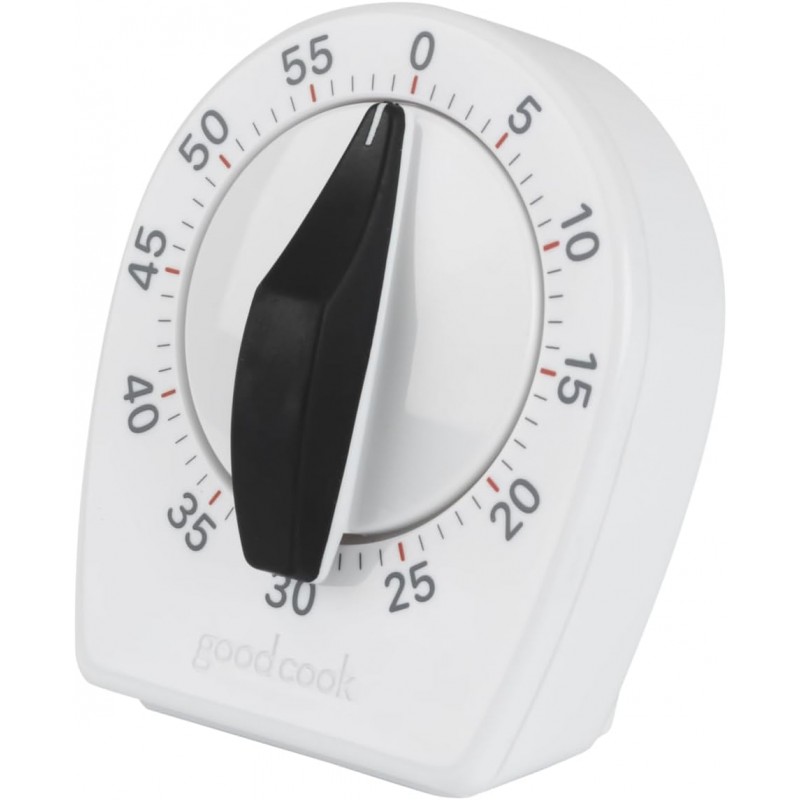 GoodCook Everyday Deluxe Long Ring Precision Timer, White