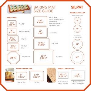 Silpat The Original Silpain Premium Non-Stick Silicone Baking Mat for Bread, 11-5/8 x 16-1/2