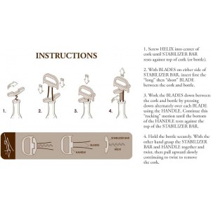 The Durand® two part device to successfully remove older and fragile wine corks whole and intact.