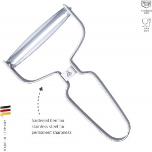 triangle Y-Peeler - 3.5 in (90 mm) - Stainless Steel Horizontal Straight Blade - Peeler for Hard-Skinned Fruits & Vegetables - Ergonomic Handle - Dishwasher Safe - Made in Germany