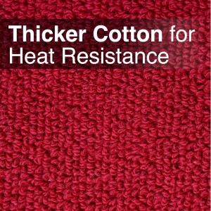 RITZ Terry Potholder & Hot Pad: Unparalleled Heat Resistant, Durable 100% Cotton – Ergonomically Designed for Optimal Grip – Easy-Care Machine Washable – 2-Pack, Paprika