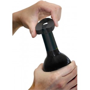 Ozeri Pro Electric Wine Bottle Opener in Black, with Wine Pourer, Stopper, Foil Cutter and Elegant Recharging Stand