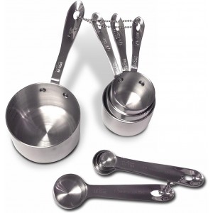 All-Clad Stainless-Steel 8 pc. Standard-Size Measuring Cup & Spoon Combo Set