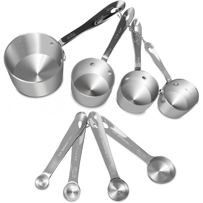 All-Clad Stainless-Steel 8 pc. Standard-Size Measuring Cup & Spoon Combo Set