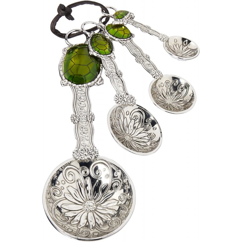 Ganz 4-Piece Measuring Spoons Set, Turtle , silver