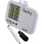 Taylor 5849 Four-Event Digital Timer with Whiteboard for School, Learning, Projects, and Kitchen Tasks, white