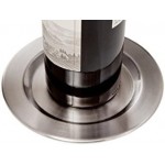 Set of 4 Brushed Stainless Steel Smooth Pratique Wine Bottle Coasters