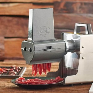 LEM Products BigBite 2-in-1 Jerky Slicer and Tenderizer Attachment for Meat Grinders, Aluminum