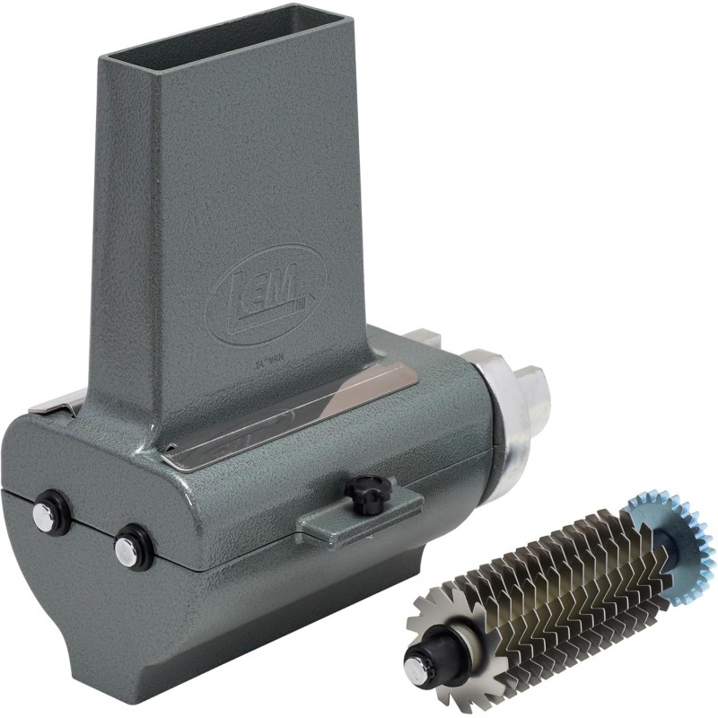 LEM Products BigBite 2-in-1 Jerky Slicer and Tenderizer Attachment for Meat Grinders, Aluminum